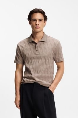 Hugo Boss Stripe-collar polo shirt in cotton jacquard - Image 6