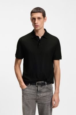 Hugo Boss Monogram-jacquard polo shirt in cotton
