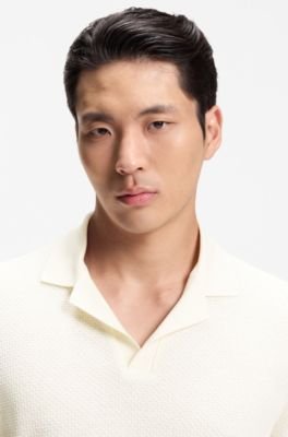 Hugo Boss Polo shirt in Italian-made cotton and linen - Image 2
