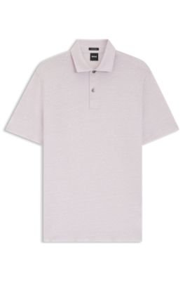 Hugo Boss Regular-fit polo shirt in cotton and linen - Image 5
