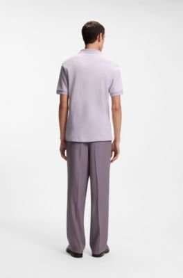 Hugo Boss Johnny-collar polo shirt in cotton and linen - Image 19