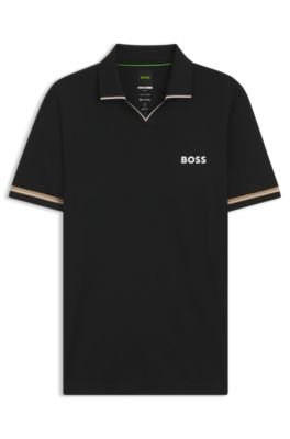 Hugo Boss Active slim-fit polo shirt with signature-stripe details - Image 5