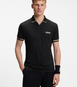 Hugo Boss Active slim-fit polo shirt with signature-stripe details