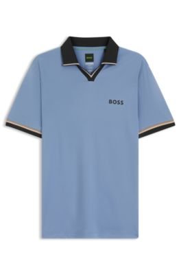 Hugo Boss Active slim-fit polo shirt with signature-stripe details - Image 15