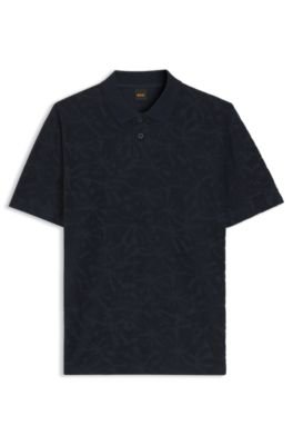 Hugo Boss Floral-jacquard polo shirt in a cotton blend - Image 10