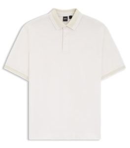 Hugo Boss Oxford cotton-piqué polo shirt with logo detail