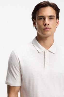 Hugo Boss Slub-interlock polo shirt in a slim fit - Image 2