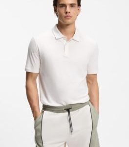 Hugo Boss Slub-interlock polo shirt in a slim fit