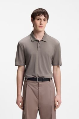 Hugo Boss Slub-interlock polo shirt in a slim fit - Image 6