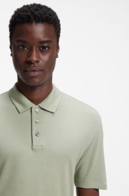 Hugo Boss Slub-interlock polo shirt in a slim fit - Image 12