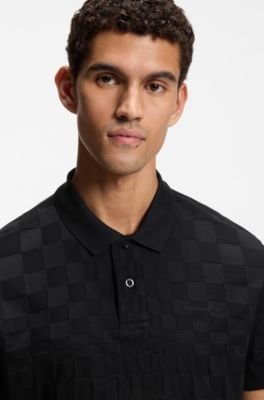 Hugo Boss Porsche x BOSS polo shirt in jacquard-patterned cotton - Image 2