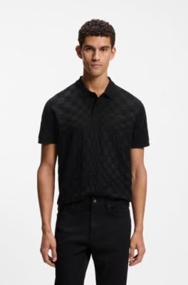 Hugo Boss Porsche x BOSS polo shirt in jacquard-patterned cotton