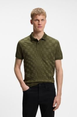 Hugo Boss Porsche x BOSS polo shirt in jacquard-patterned cotton - Image 6
