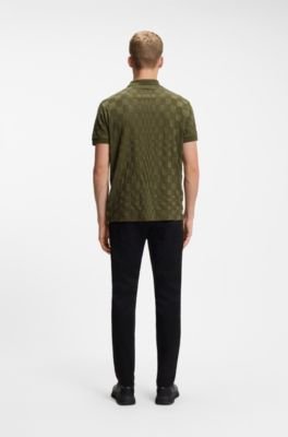 Hugo Boss Porsche x BOSS polo shirt in jacquard-patterned cotton - Image 9