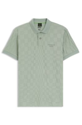 Hugo Boss Porsche x BOSS polo shirt in jacquard-patterned cotton - Image 15