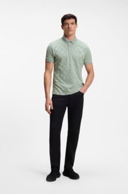Hugo Boss Porsche x BOSS polo shirt in jacquard-patterned cotton - Image 13