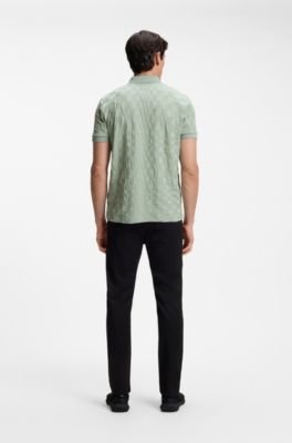 Hugo Boss Porsche x BOSS polo shirt in jacquard-patterned cotton - Image 14