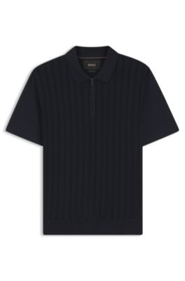 Hugo Boss Cotton-silk polo shirt with zip neck - Image 10