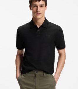 Hugo Boss Regular-fit polo shirt in honeycomb-structured cotton pique