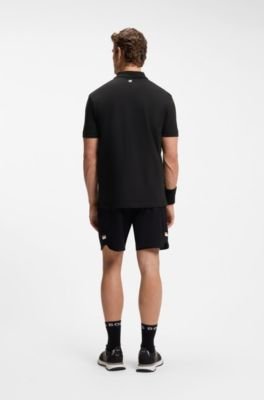 Hugo Boss Stretch-cotton polo shirt with tennis-inspired logo - Image 4