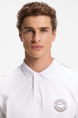 Hugo Boss Stretch-cotton polo shirt with tennis-inspired logo - Image 7