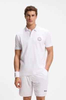 Hugo Boss Stretch-cotton polo shirt with tennis-inspired logo - Image 6