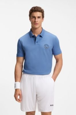 Hugo Boss Stretch-cotton polo shirt with tennis-inspired logo - Image 11