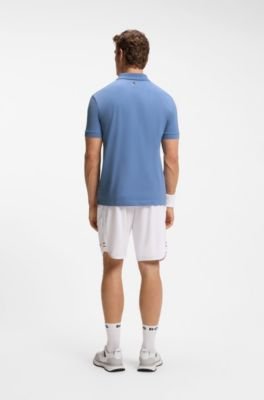 Hugo Boss Stretch-cotton polo shirt with tennis-inspired logo - Image 14