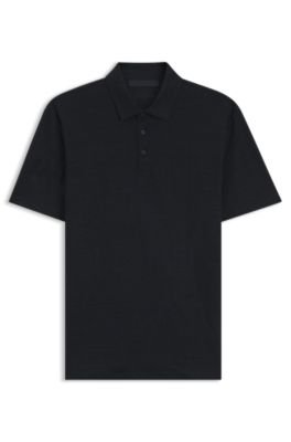 Hugo Boss BOSS BY BECKHAM polo shirt in linen - Image 10