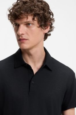 Hugo Boss BOSS BY BECKHAM polo shirt in linen - Image 7