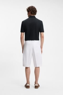 Hugo Boss BOSS BY BECKHAM polo shirt in linen - Image 9
