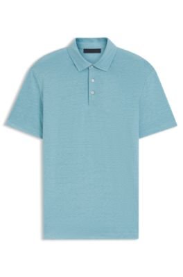 Hugo Boss BOSS BY BECKHAM polo shirt in linen - Image 15
