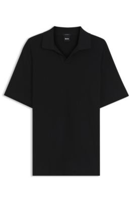 Hugo Boss Jacquard-pattern polo shirt with Johnny collar - Image 5