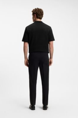 Hugo Boss Jacquard-pattern polo shirt with Johnny collar - Image 4