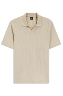 Hugo Boss Jacquard-pattern polo shirt with Johnny collar - Image 10