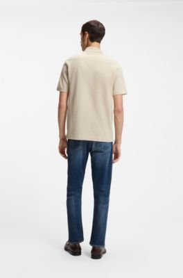 Hugo Boss Jacquard-pattern polo shirt with Johnny collar - Image 9