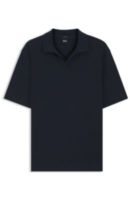 Hugo Boss Jacquard-pattern polo shirt with Johnny collar - Image 15