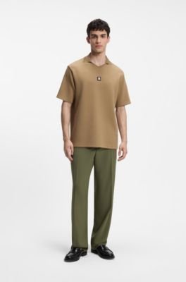 Hugo Boss Structured cotton-blend polo shirt with Johnny collar - Image 8