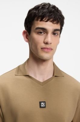 Hugo Boss Structured cotton-blend polo shirt with Johnny collar - Image 7