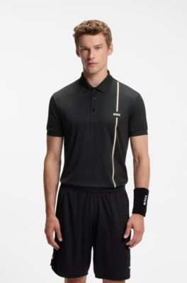 Hugo Boss Active quick-dry polo shirt with signature stripe