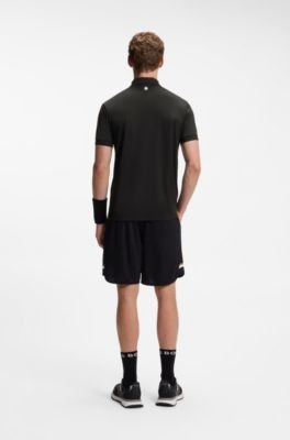 Hugo Boss Active quick-dry polo shirt with signature stripe - Image 4