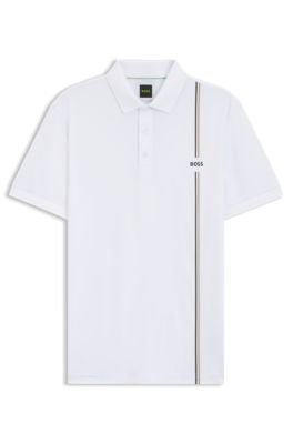Hugo Boss Active quick-dry polo shirt with signature stripe - Image 10
