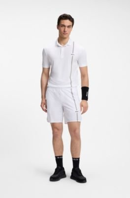 Hugo Boss Active quick-dry polo shirt with signature stripe - Image 8