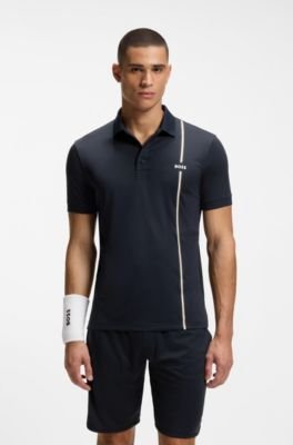 Hugo Boss Active quick-dry polo shirt with signature stripe - Image 11