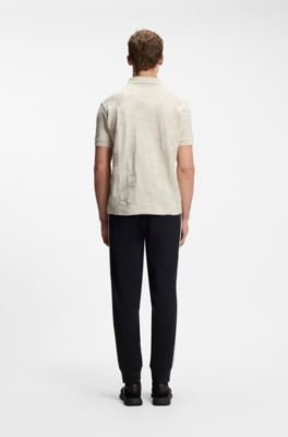 Hugo Boss Regular-fit cotton knit polo with 3D jacquard design - Image 4