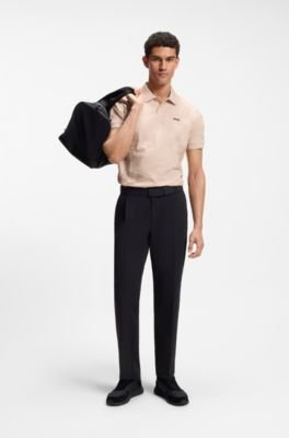 Hugo Boss Regular-fit cotton knit polo with 3D jacquard design - Image 8