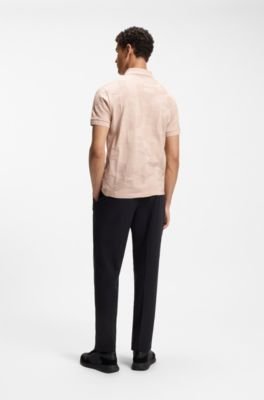 Hugo Boss Regular-fit cotton knit polo with 3D jacquard design - Image 9