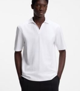 Hugo Boss Relaxed-fit polo in breathable cotton