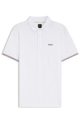 Hugo Boss Active Slim-fit polo shirt with embossed tennis-ball pattern - Image 5