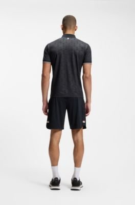 Hugo Boss Active Slim-fit polo shirt with embossed tennis-ball pattern - Image 9